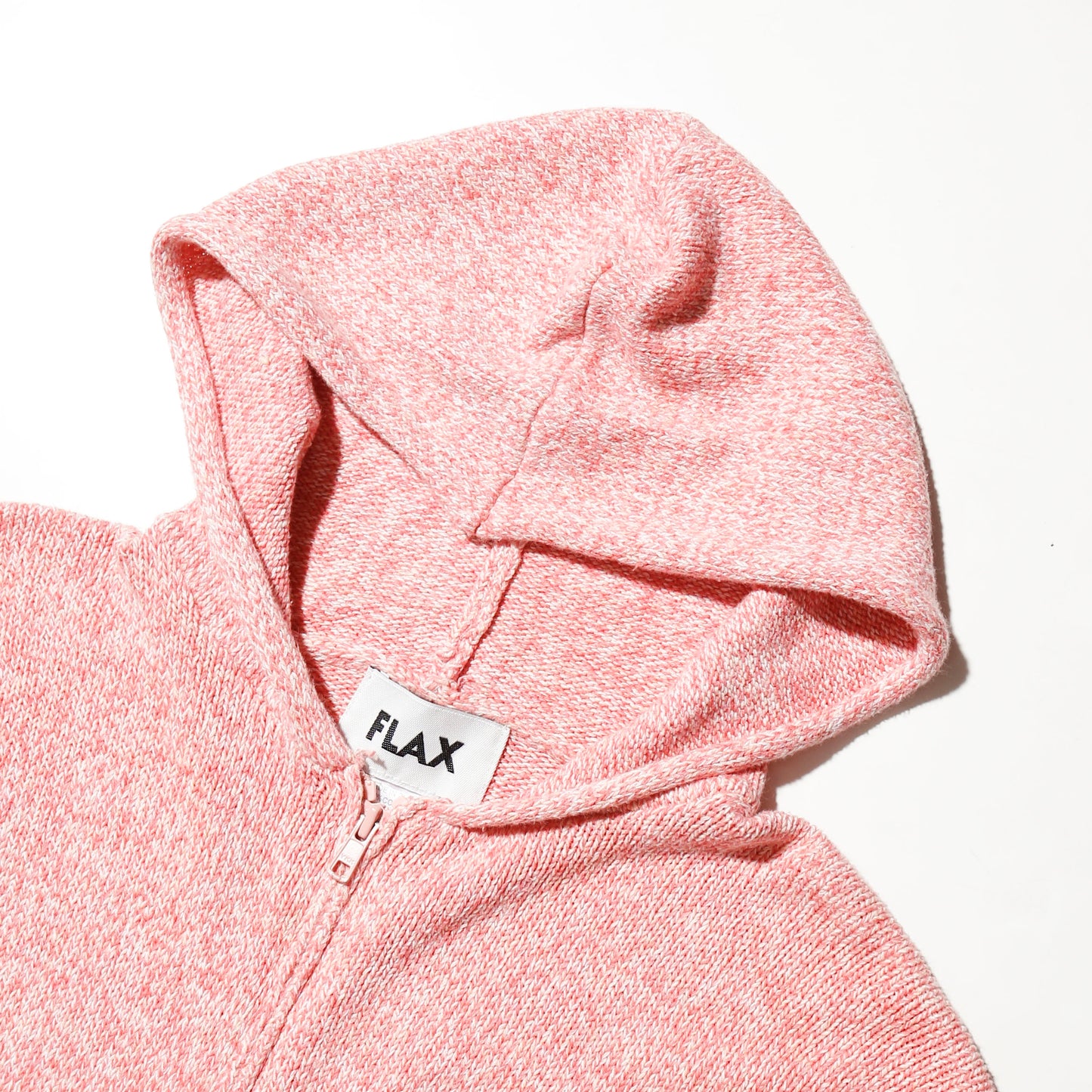 vintage FLAX peach melange knit hoodie