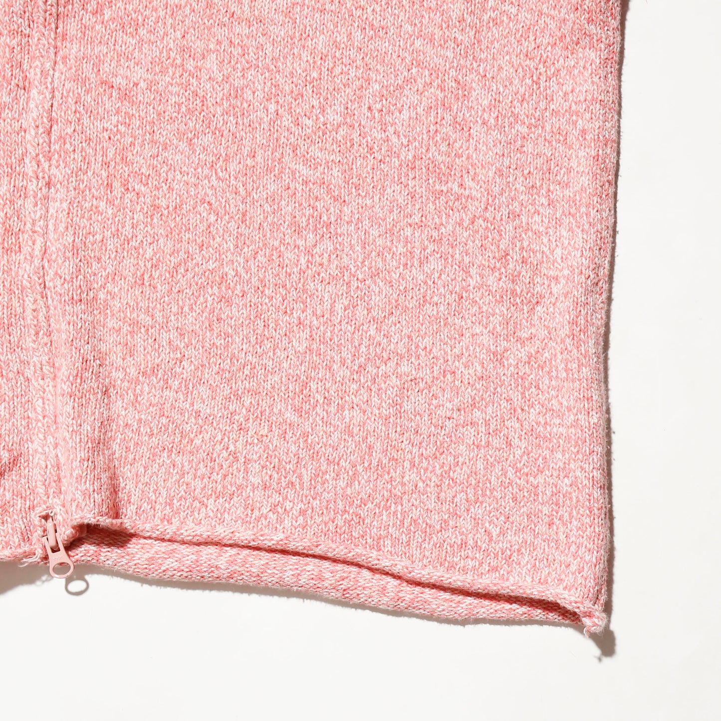 vintage FLAX peach melange knit hoodie