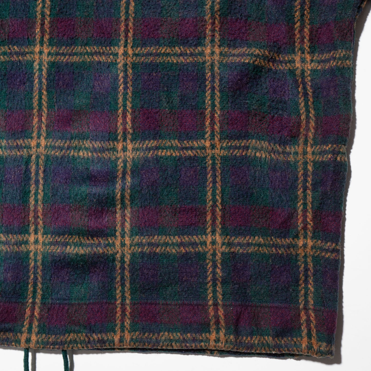 vintage check fleece half zip hoodie