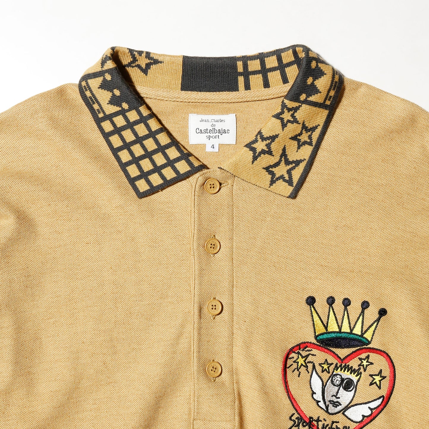 vintage castelbajac fantasy knit polo