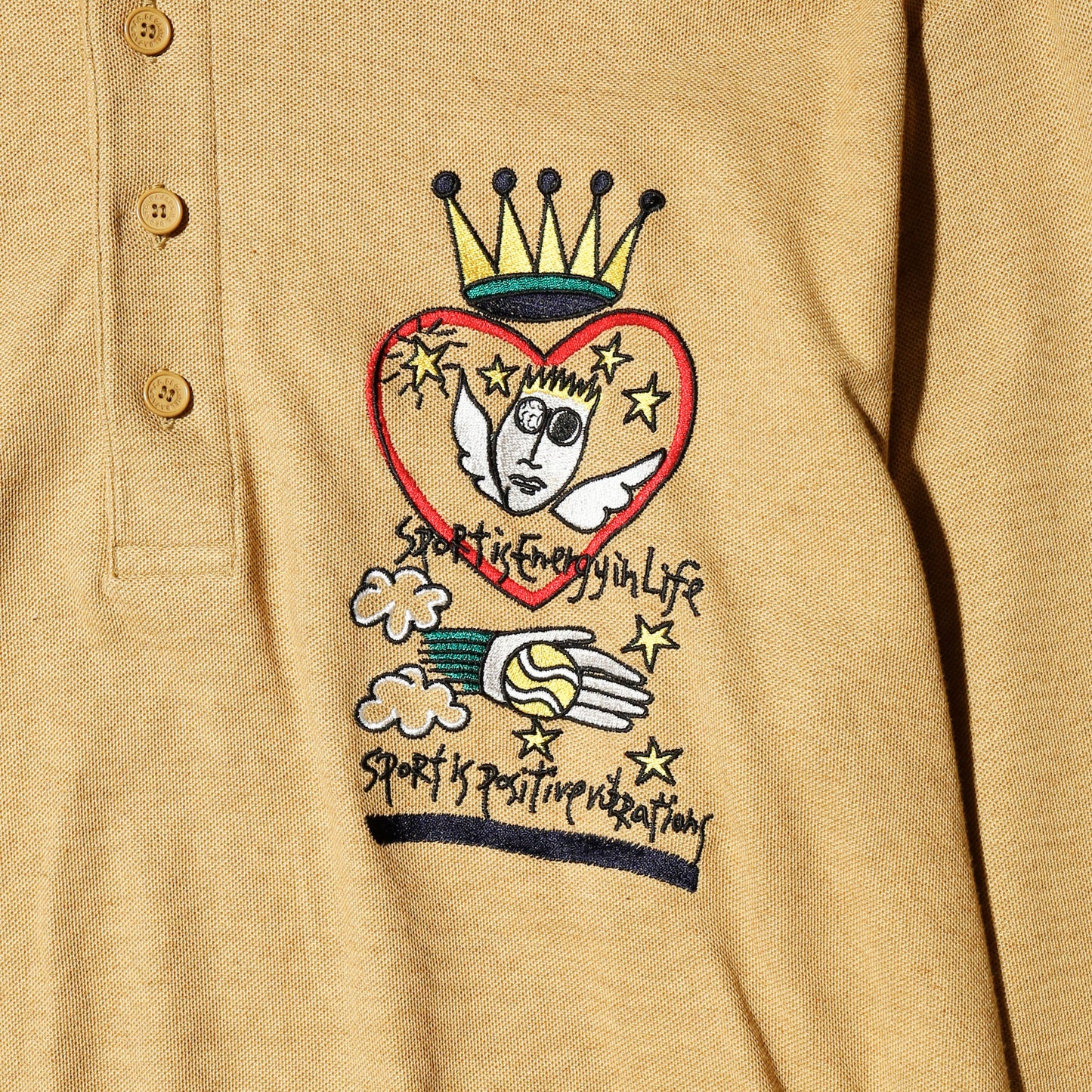 vintage castelbajac fantasy knit polo