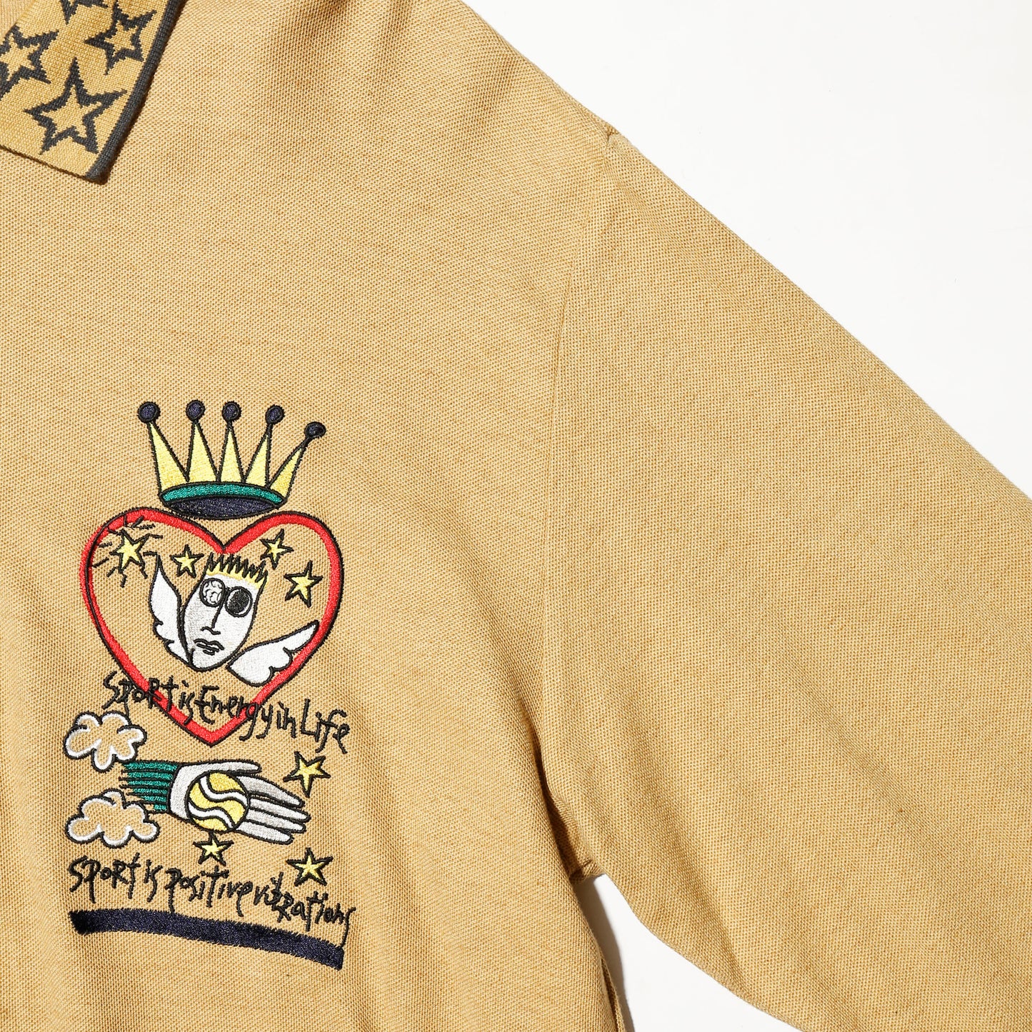 vintage castelbajac fantasy knit polo