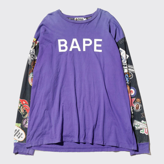 A BATHING APE® multi motif print l/s
