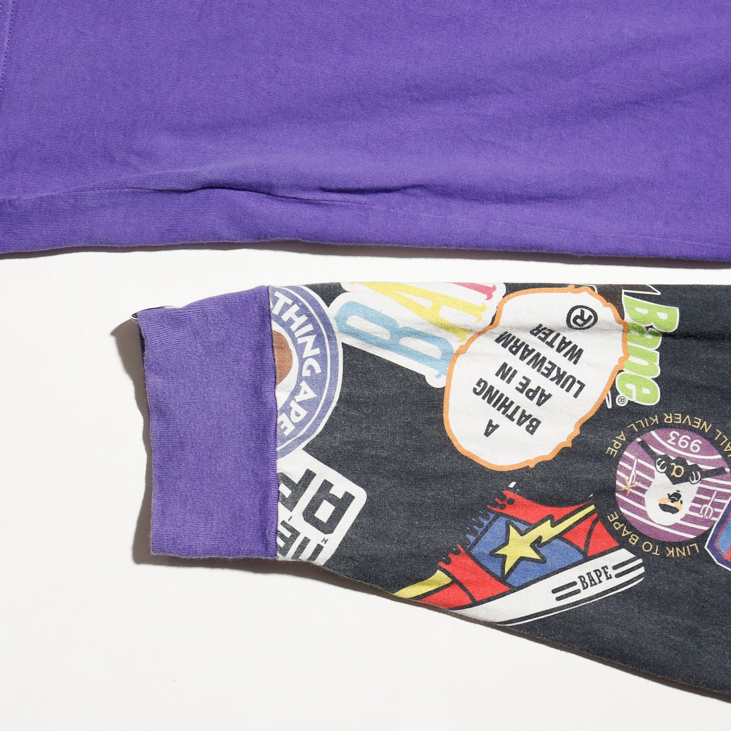 A BATHING APE® multi motif print l/s