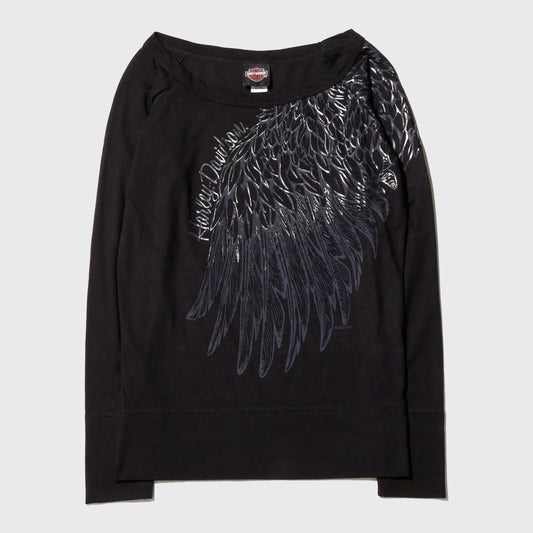 vintage harley-davidson feather l/s