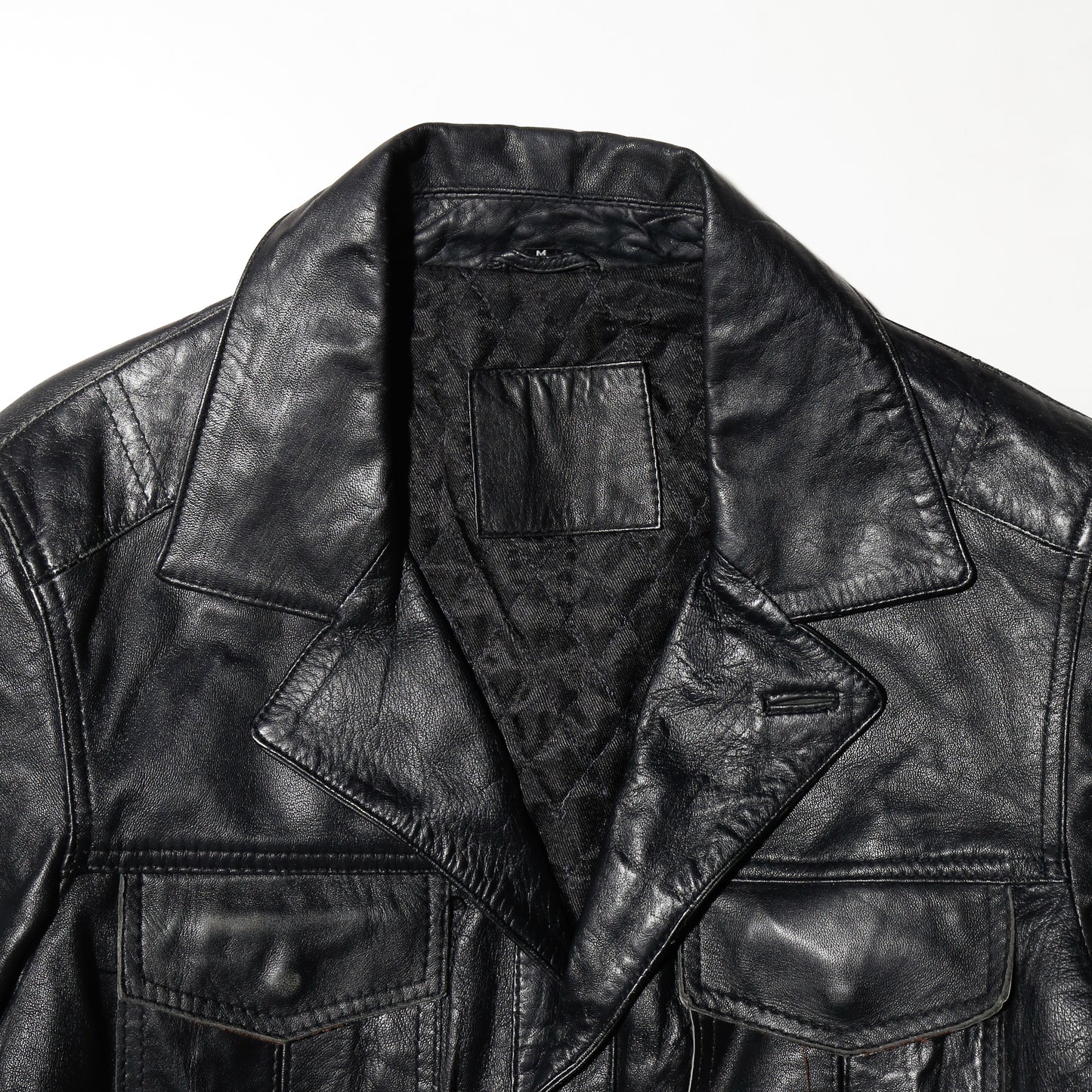 vintage leather trucker jacket