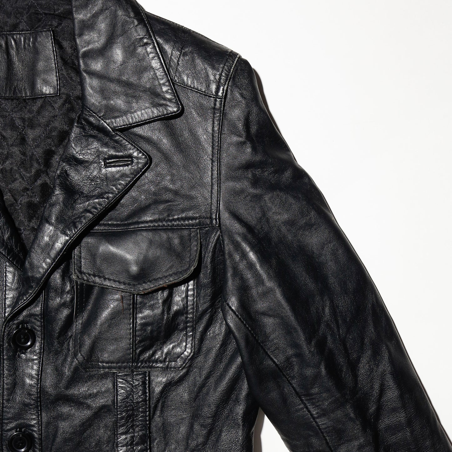 vintage leather trucker jacket