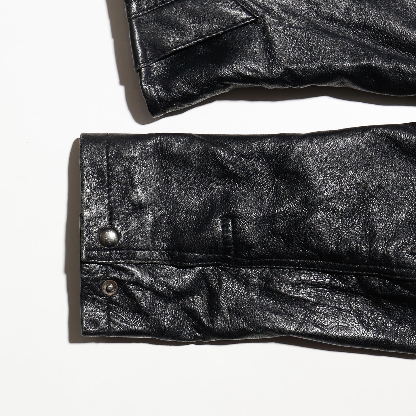 vintage leather trucker jacket