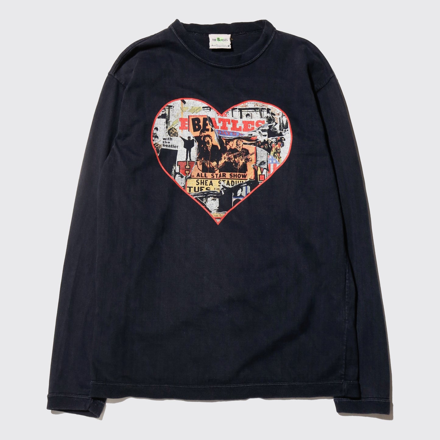 vintage 90's Beatles heart l/s t-shirt *heavy oz
