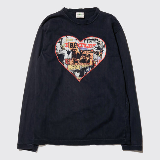 vintage 90's Beatles heart l/s t-shirt *heavy oz
