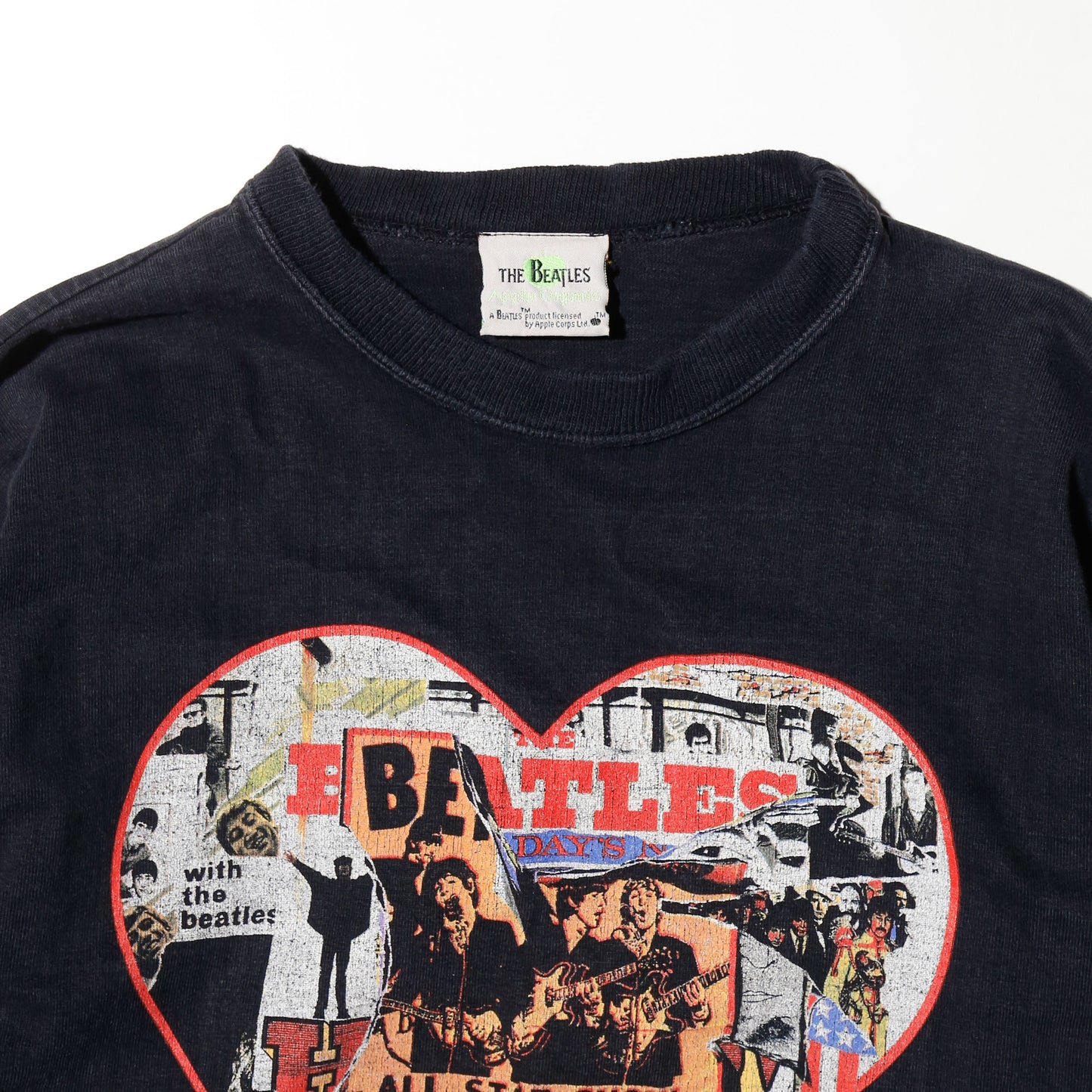 vintage 90's Beatles heart l/s t-shirt *heavy oz