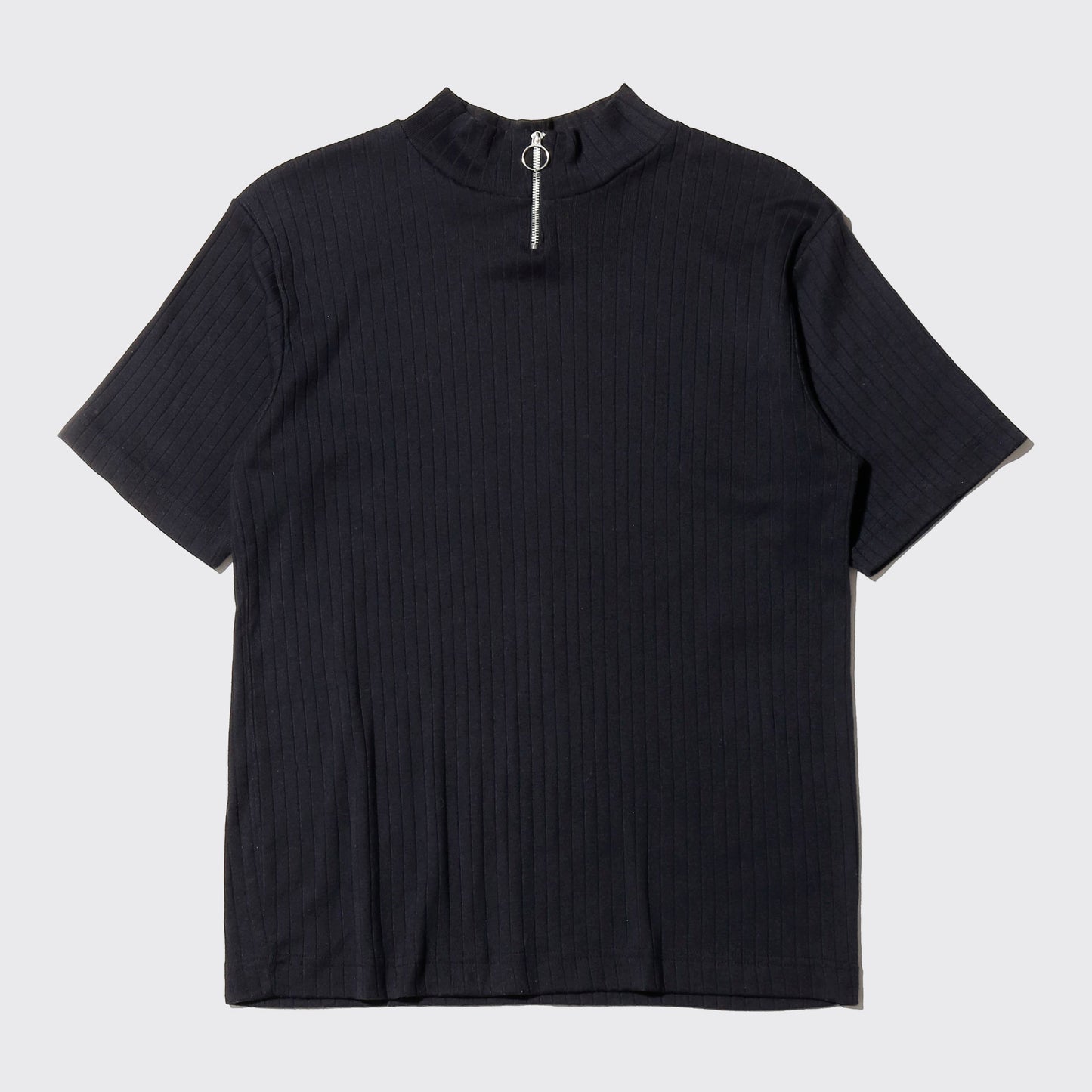 vintage half zip textured h/s
