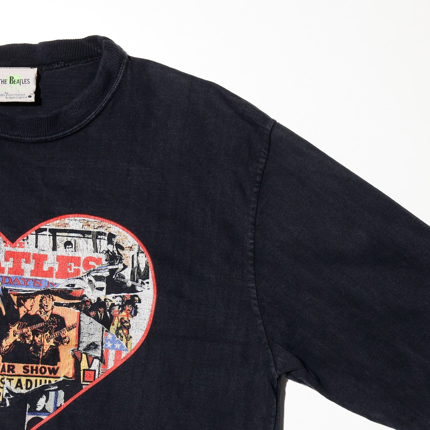 vintage 90's Beatles heart l/s t-shirt *heavy oz