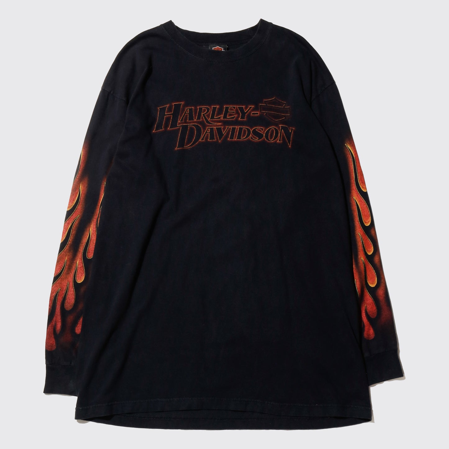 vintage 00's harley-davidson flame sleeve l/s
