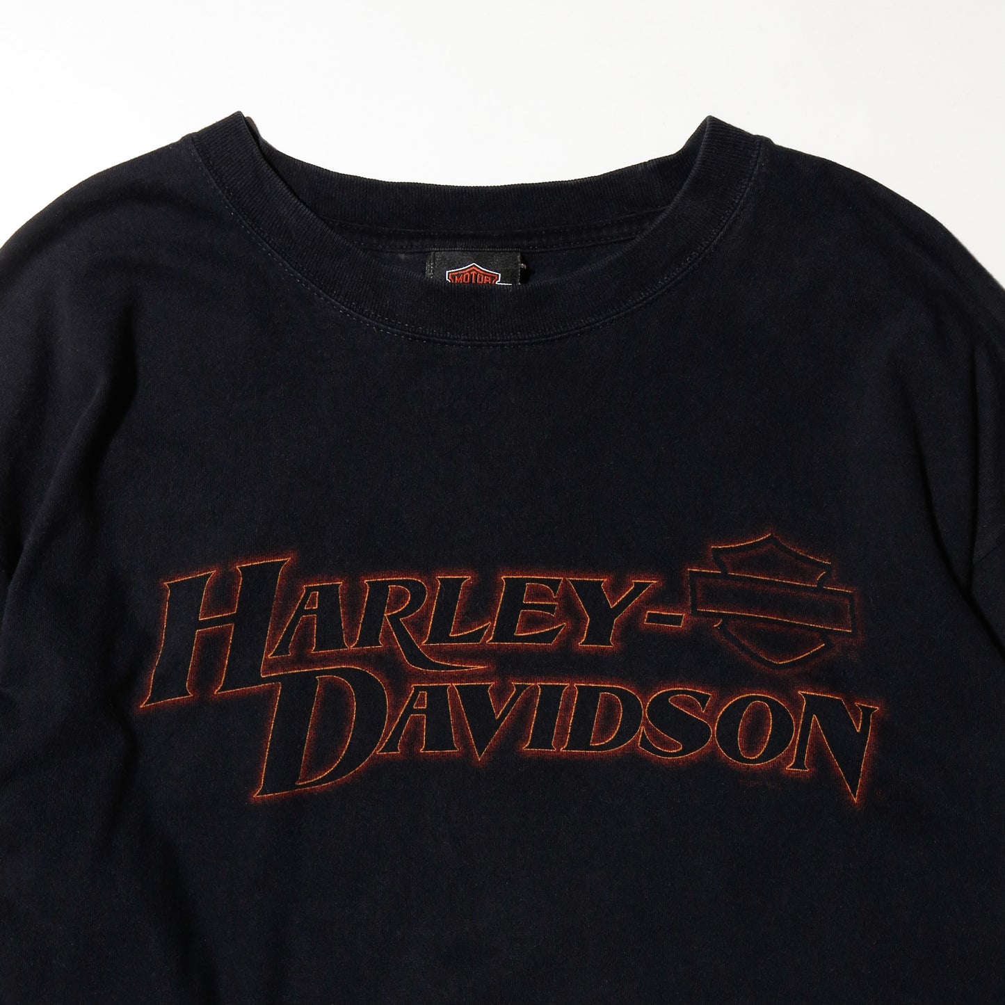 vintage 00's harley-davidson flame sleeve l/s