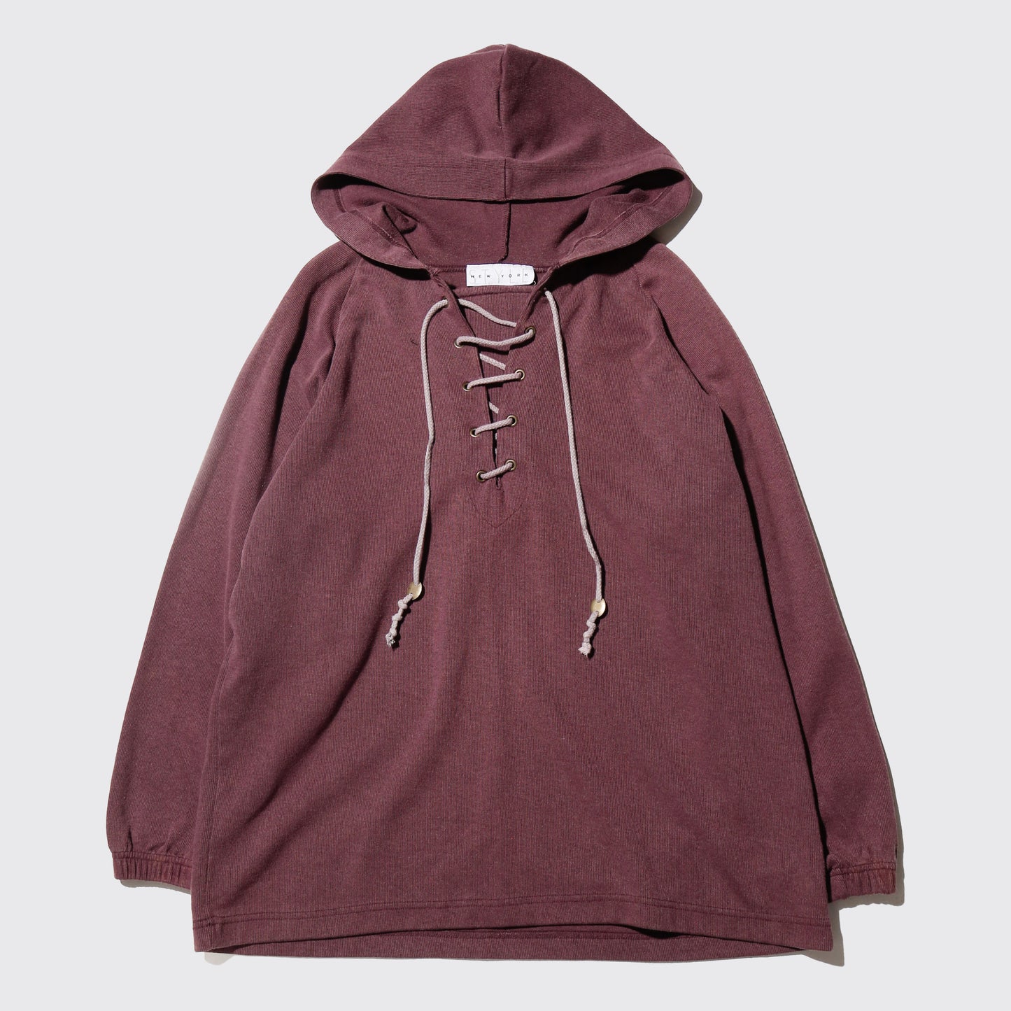 vintage lace up hoodie