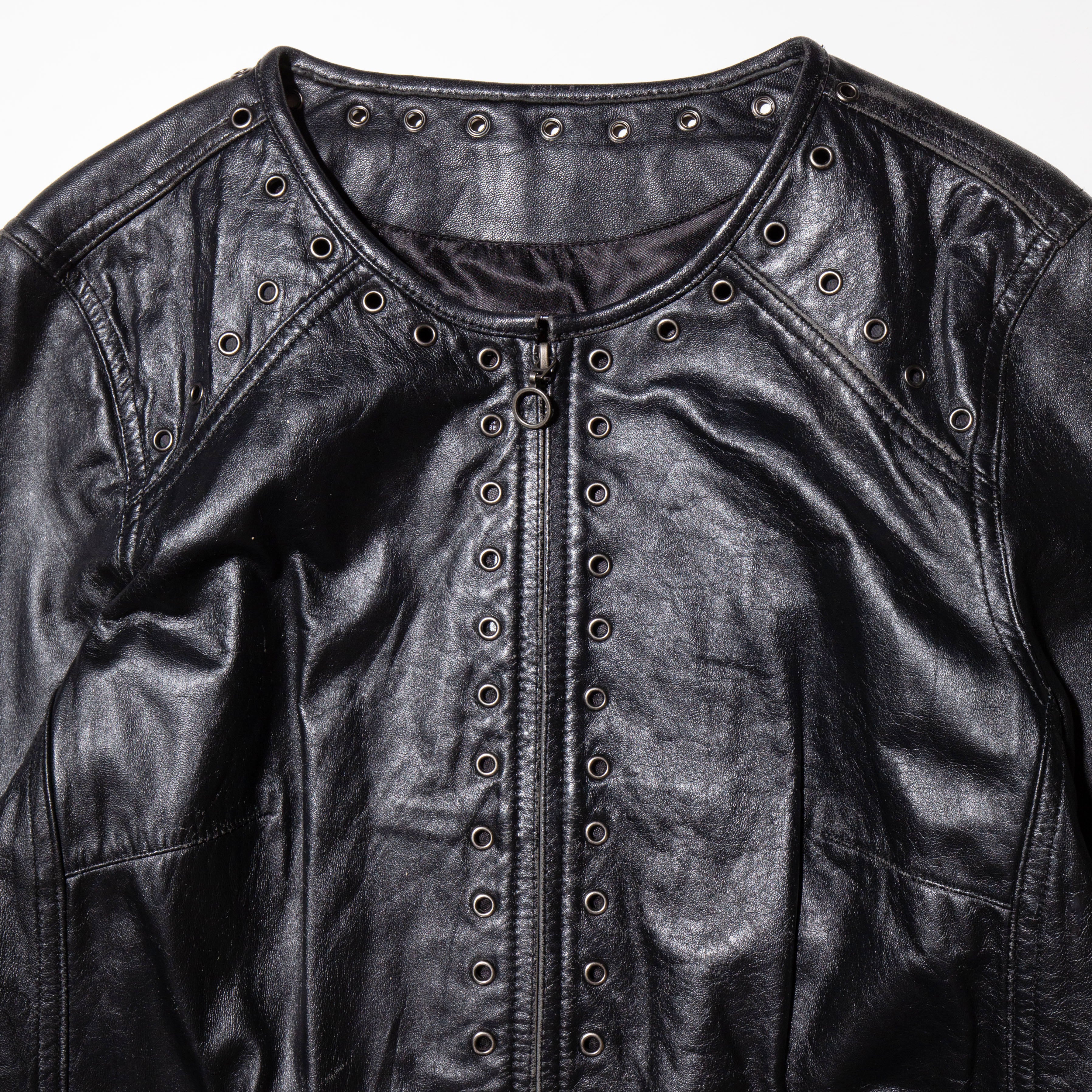 vintage eyelet leather jacket – NOILL