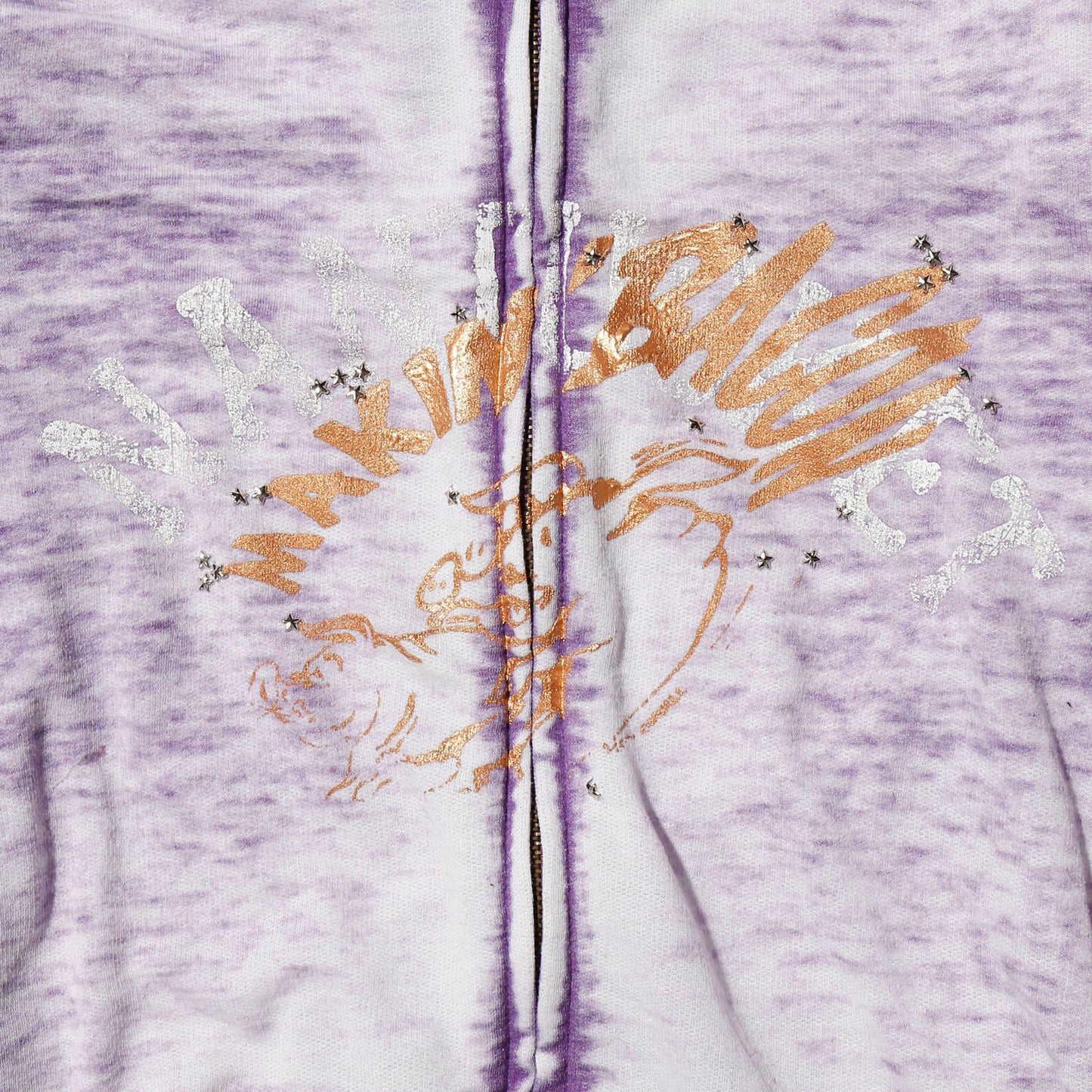 *one-off "making bacon" hand screen hoodie