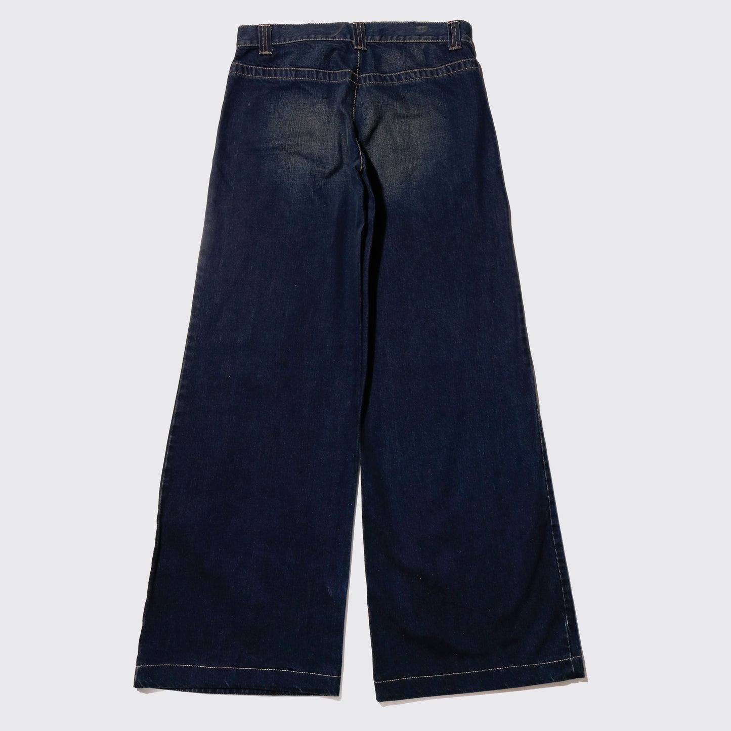 vintage low rise faded wide jeans