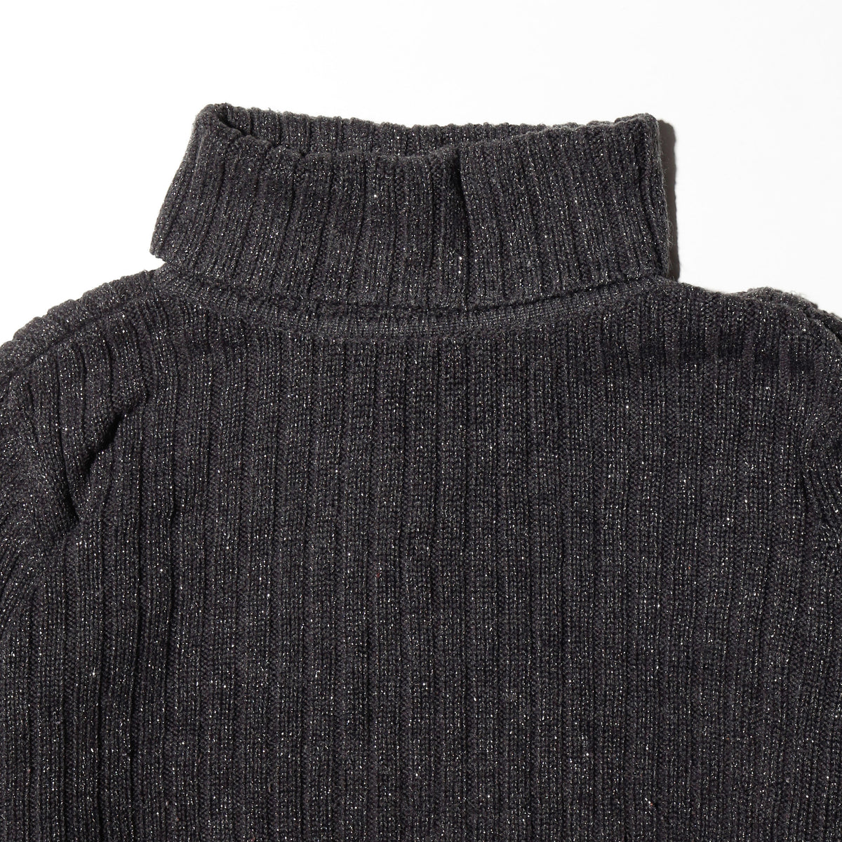 vintage lame ribbed cropped sweater