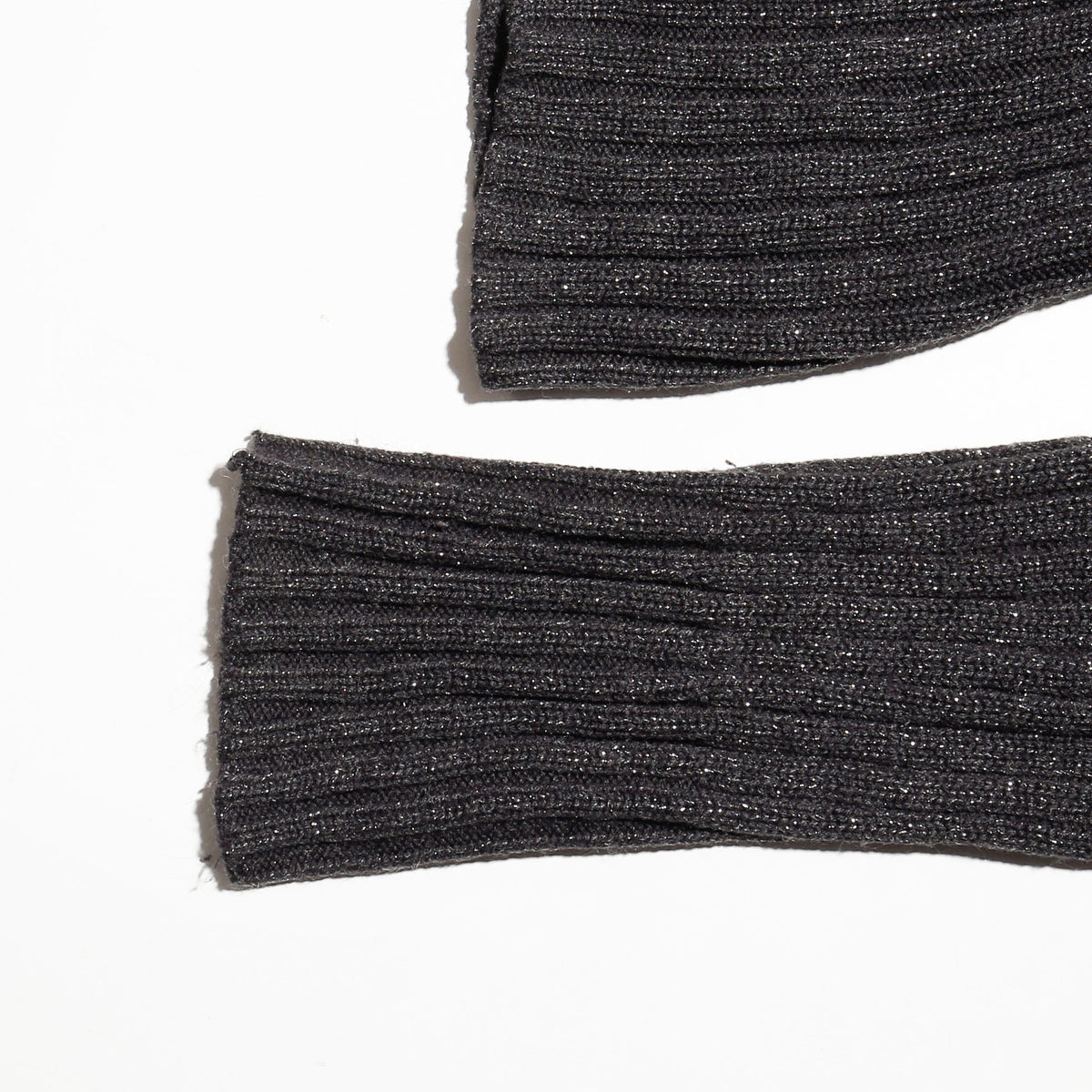 vintage lame ribbed cropped sweater