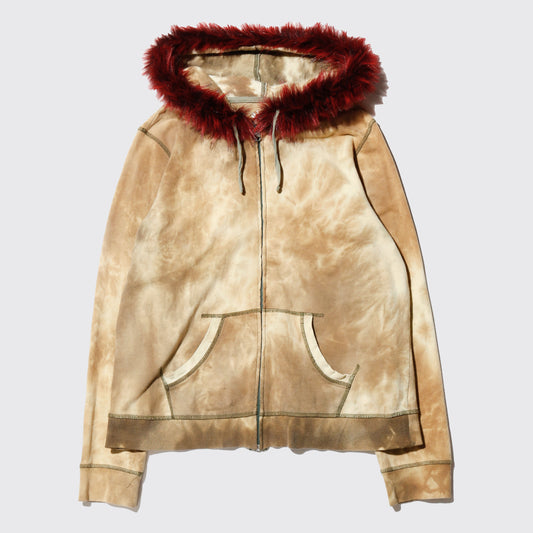 vintage acid fur hoodie