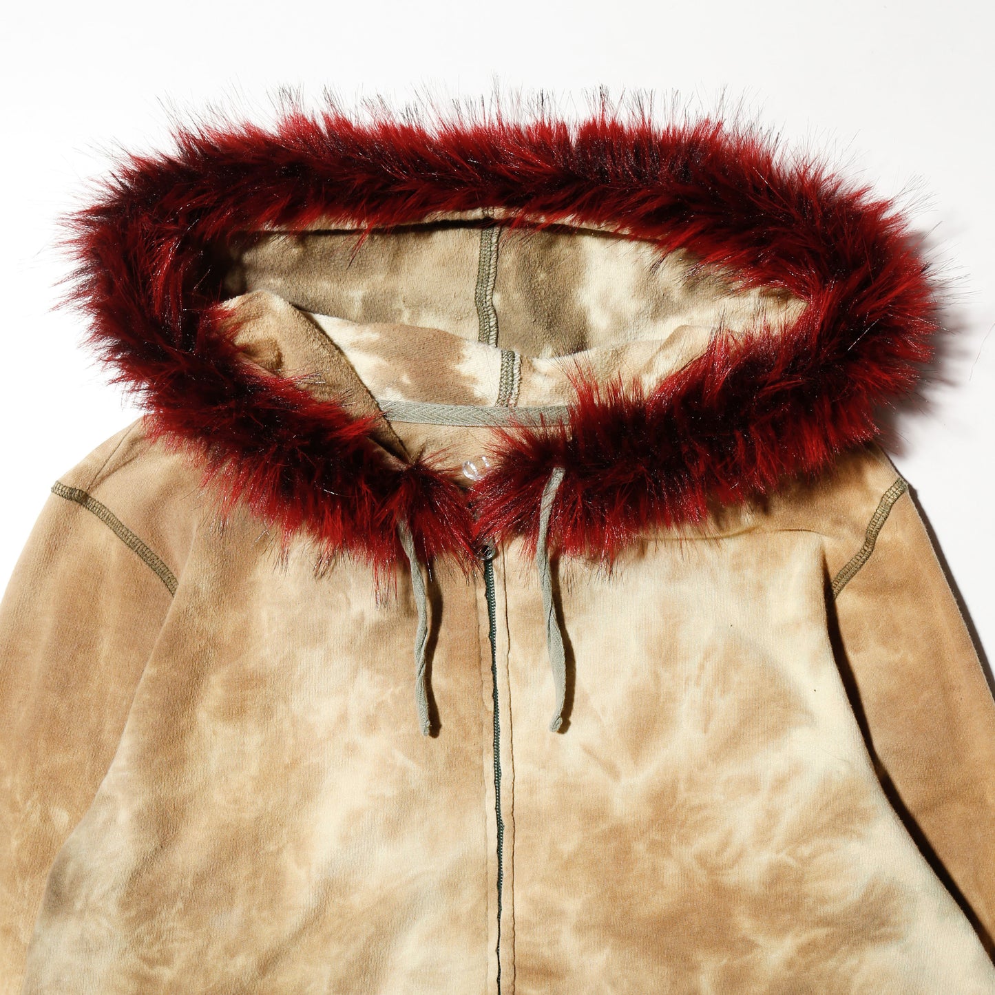 vintage acid fur hoodie