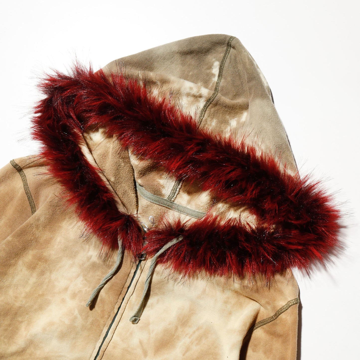 vintage acid fur hoodie