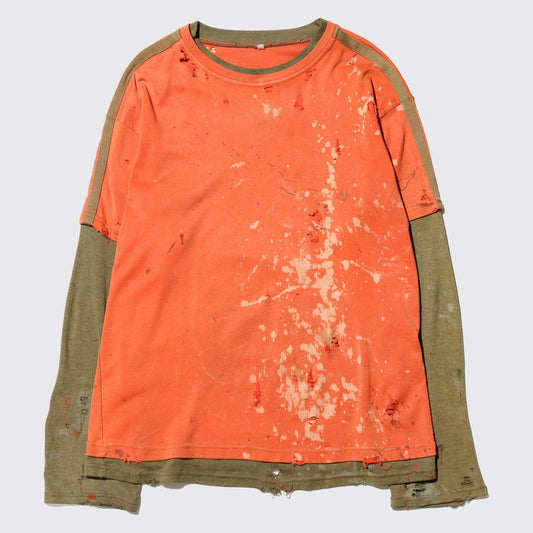 *one-off layered sleeve acid broken l/s