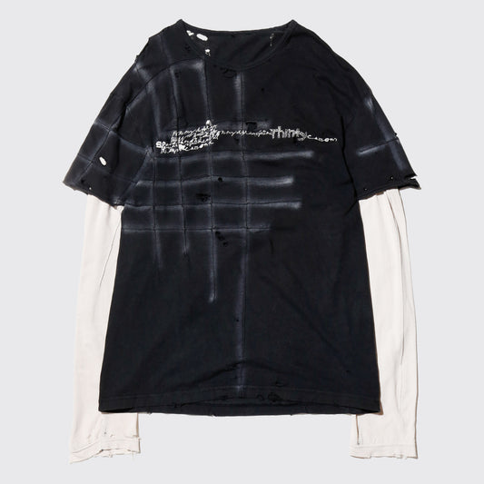 *one-off layered sleeve broken l/s