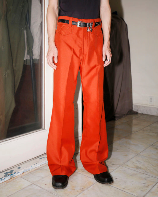 vintage 70's flare poly trousers