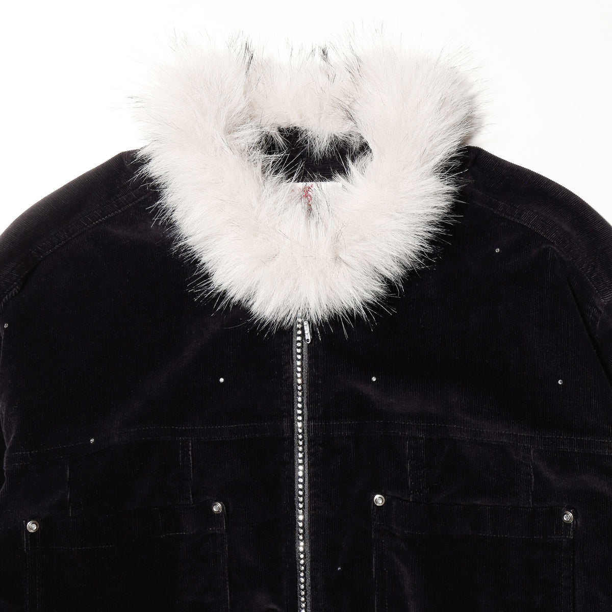 vintage fur collar velvet corduroy trucker jacket