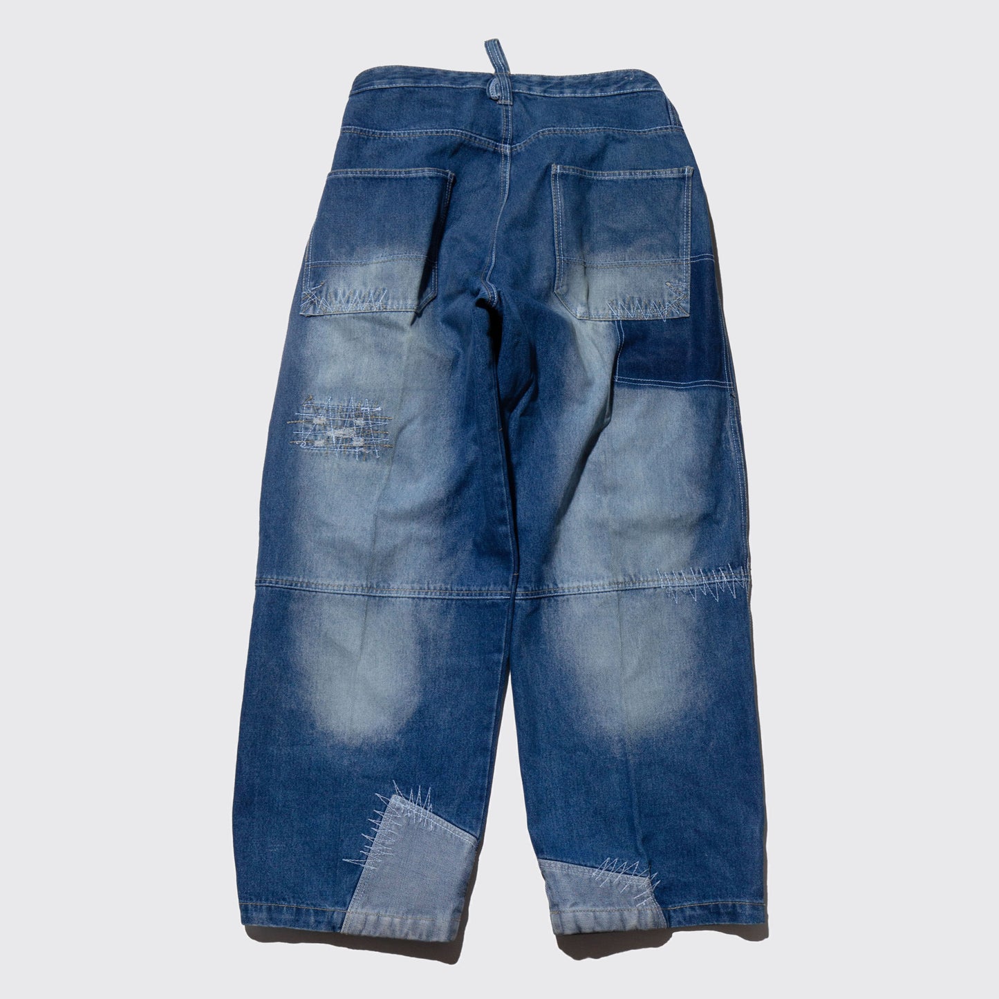 vintage repaired baggy jeans