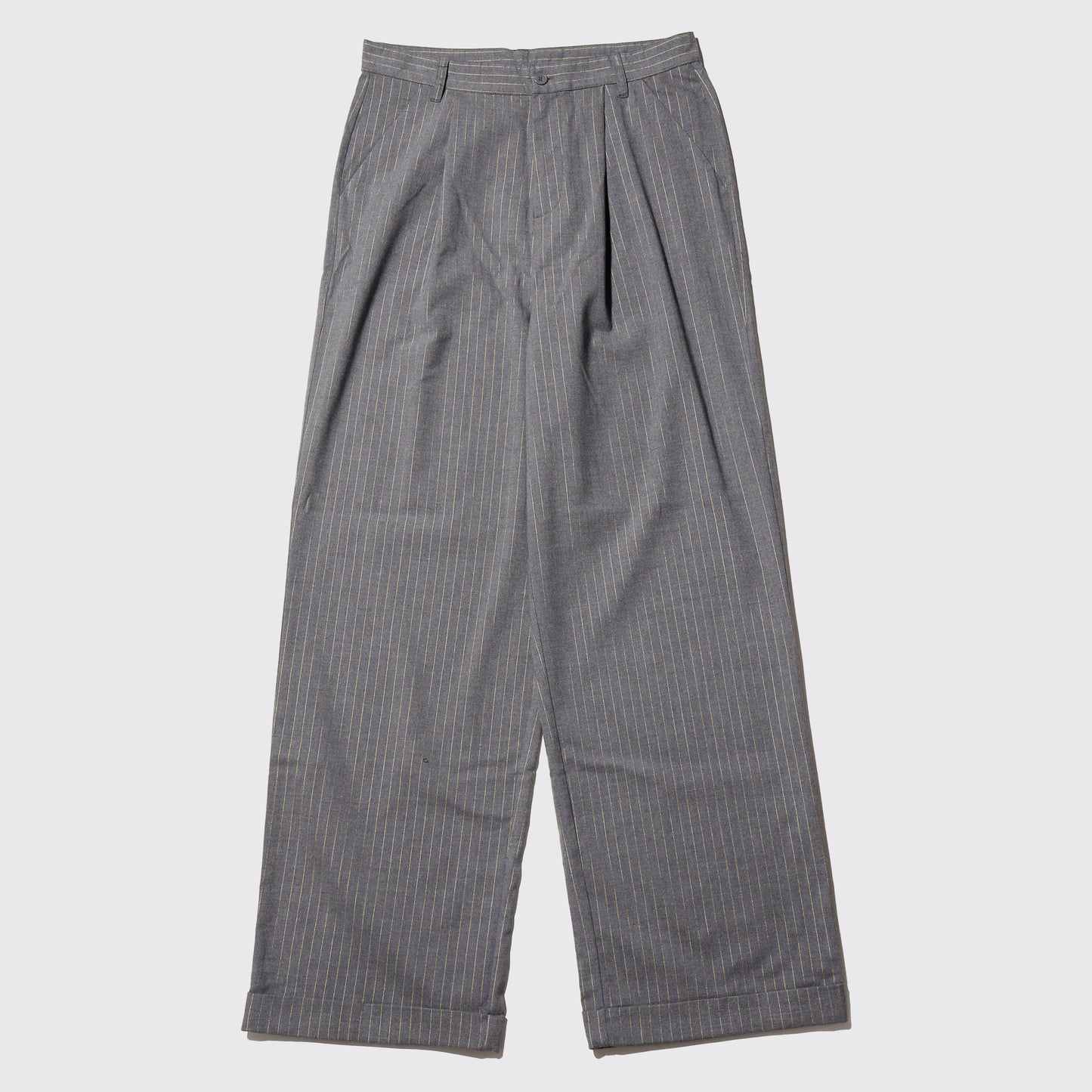 vintage tucked stripe wide slacks