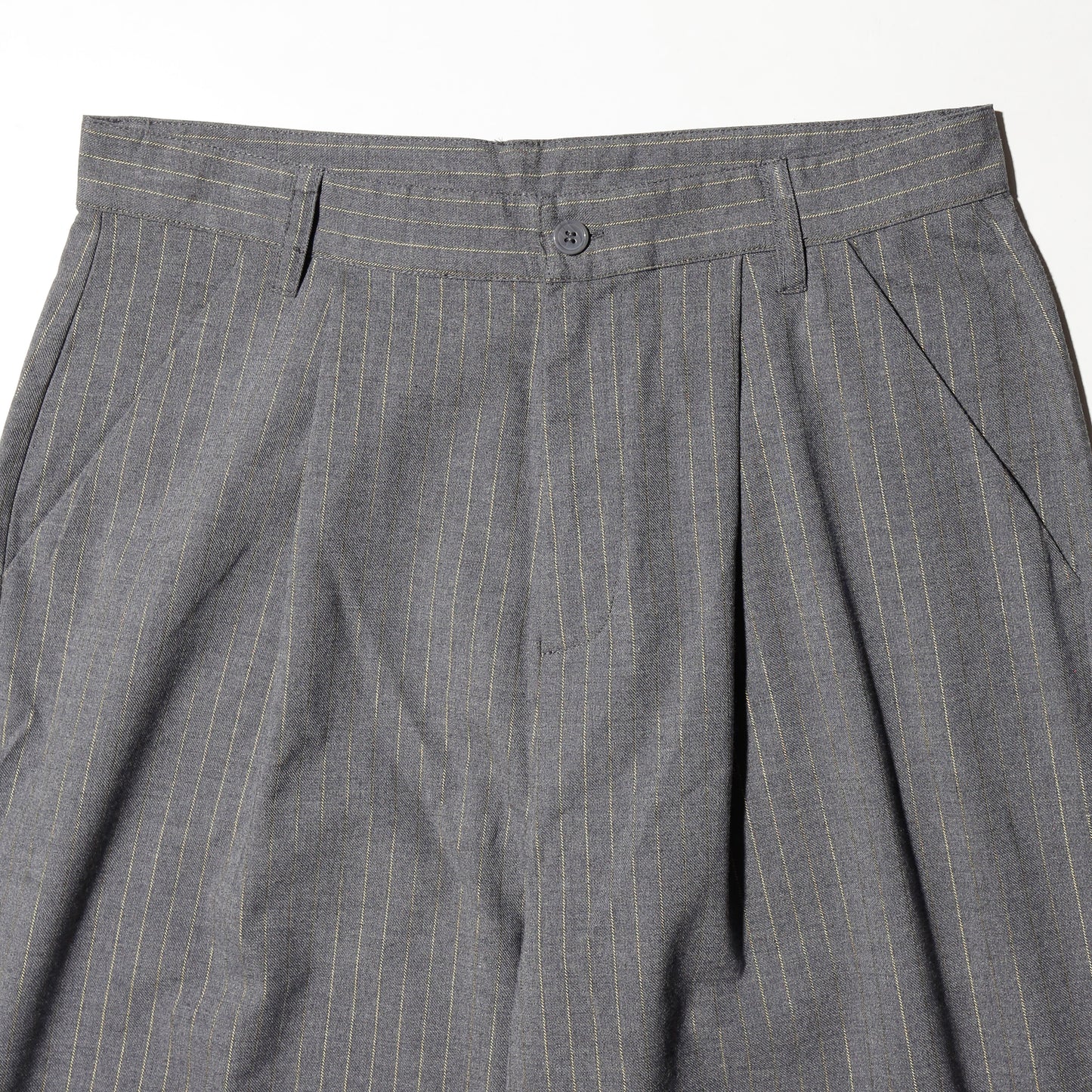 vintage tucked stripe wide slacks
