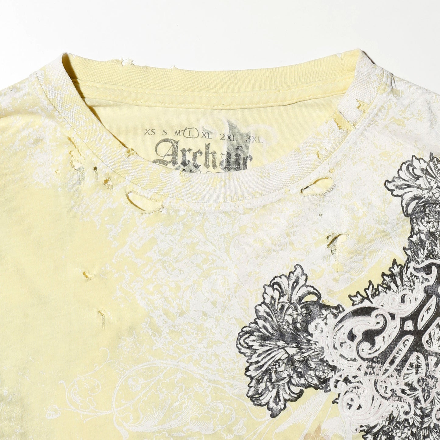 *one-off layered sleeve cross broken l/s