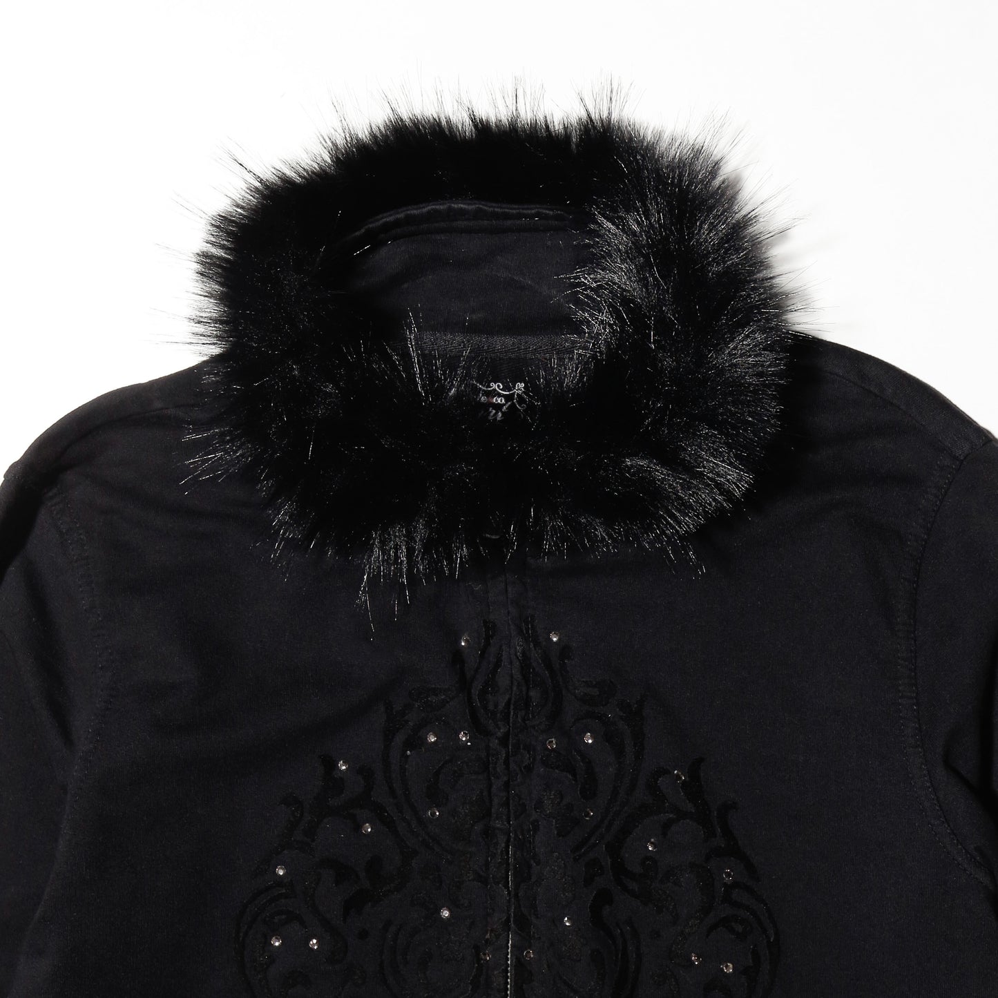 vintage fur collar damask jacket