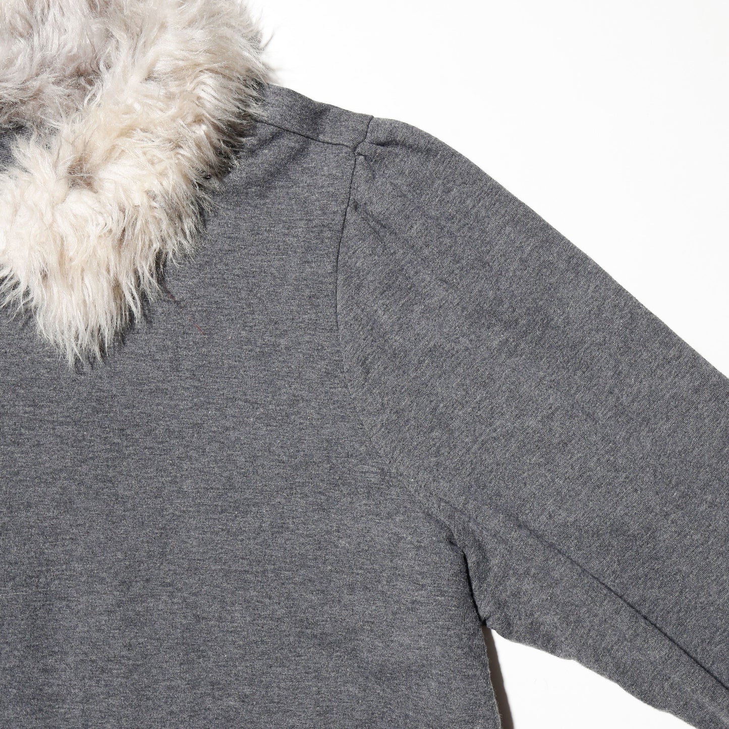 vintage fur collar polo l/s