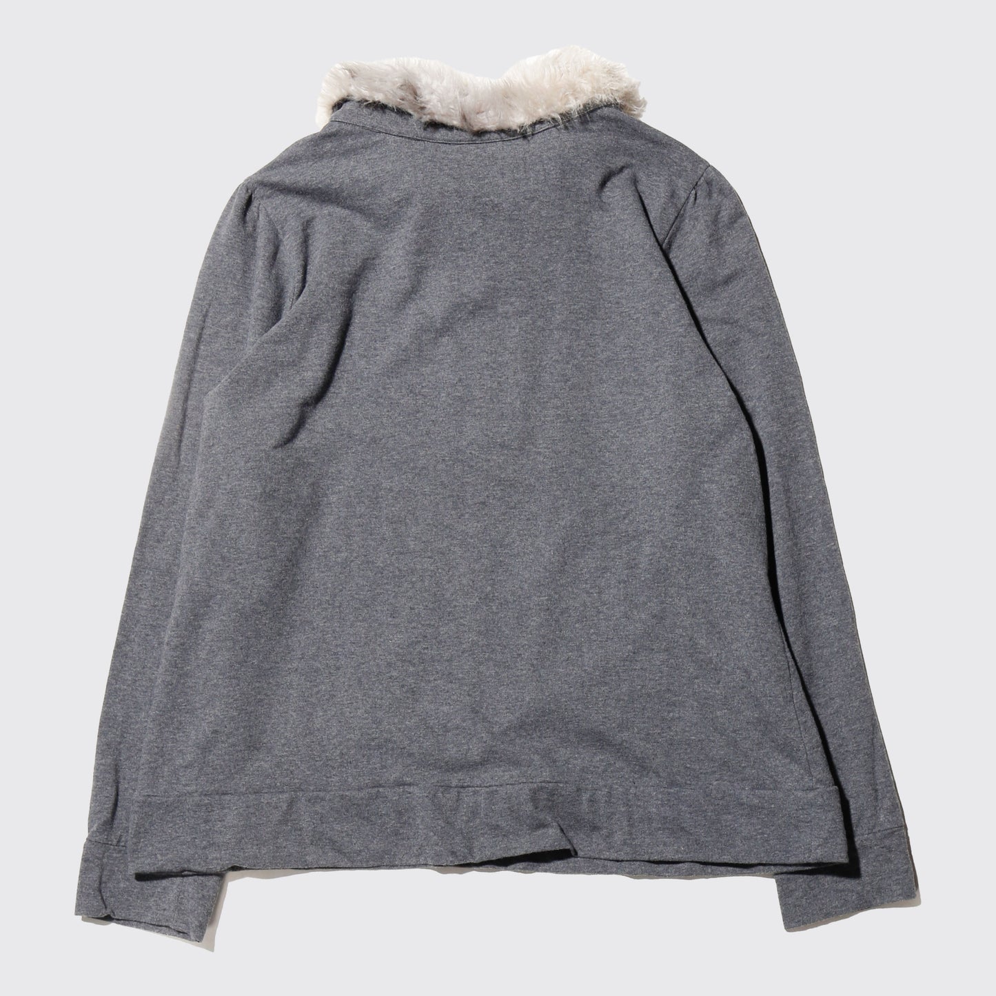 vintage fur collar polo l/s