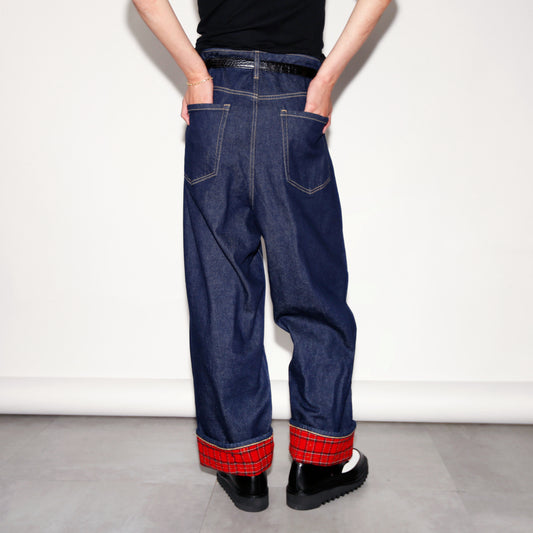 vintage tucked roll up jeans