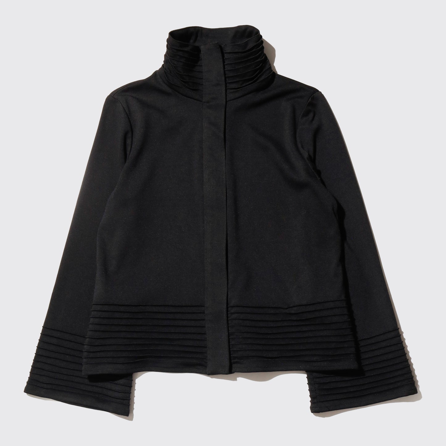 vintage pleats flare sleeve jacket