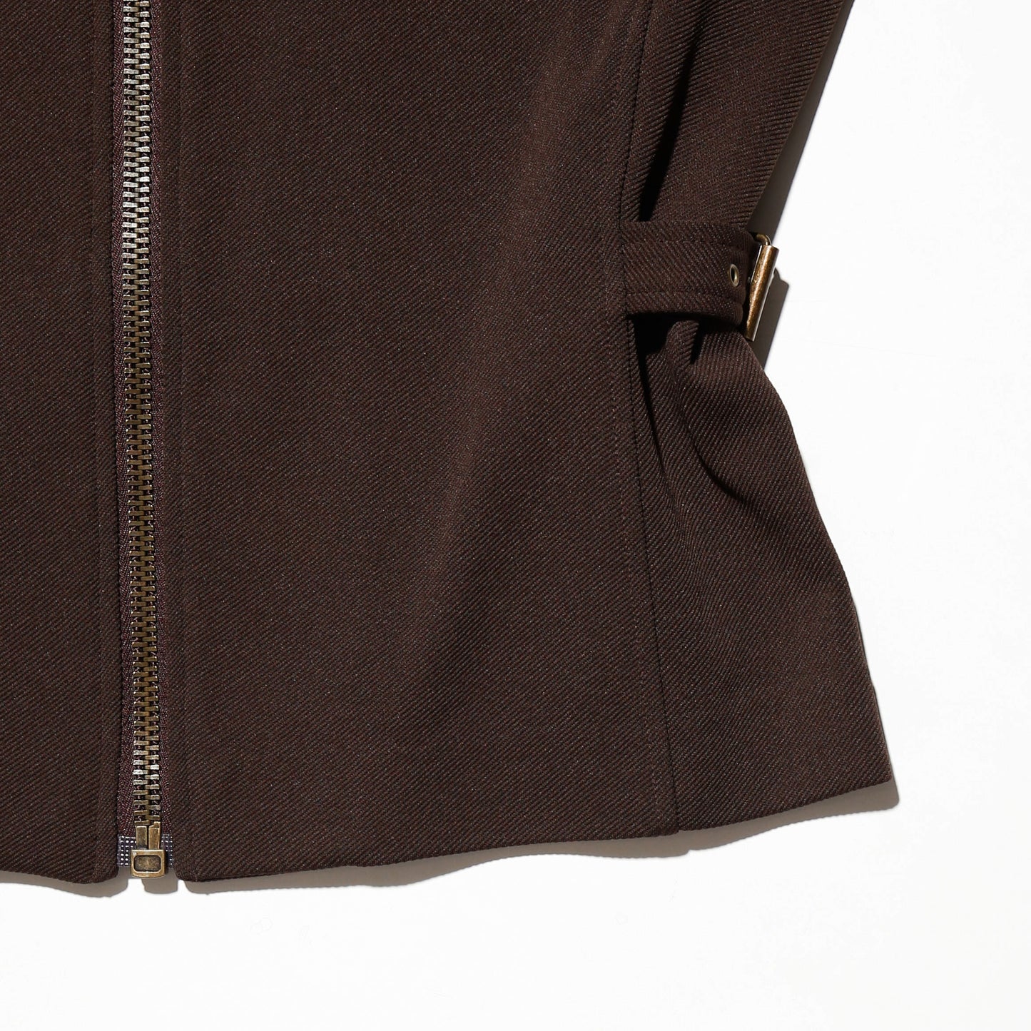 vintage belted zip jacket