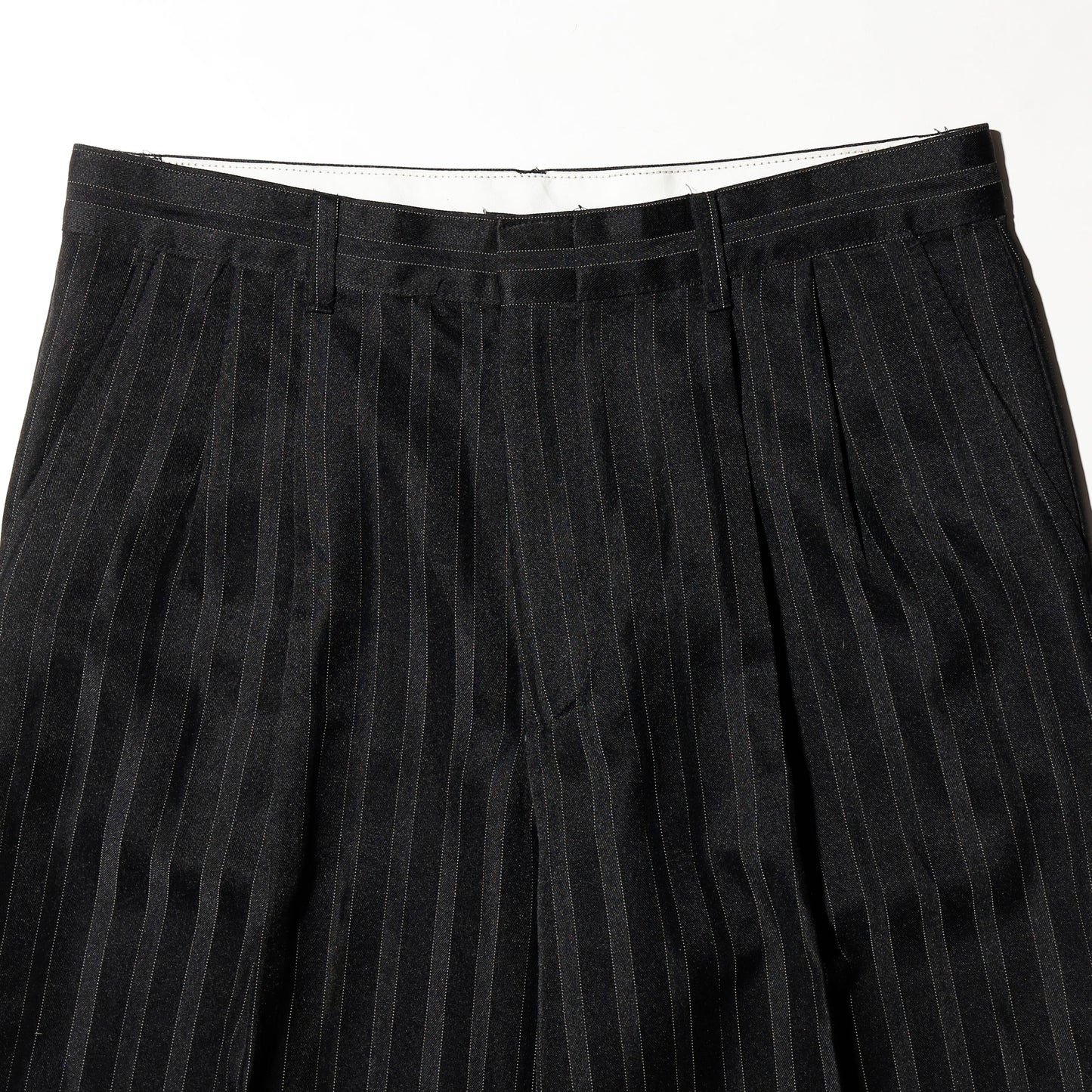 vintage tucked stripe cropped slacks