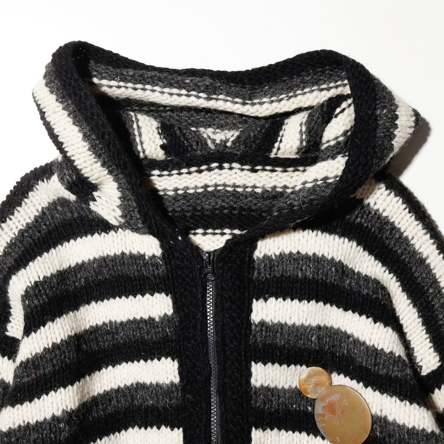 vintage wizard hood ecuador knit jacket with kapper badge