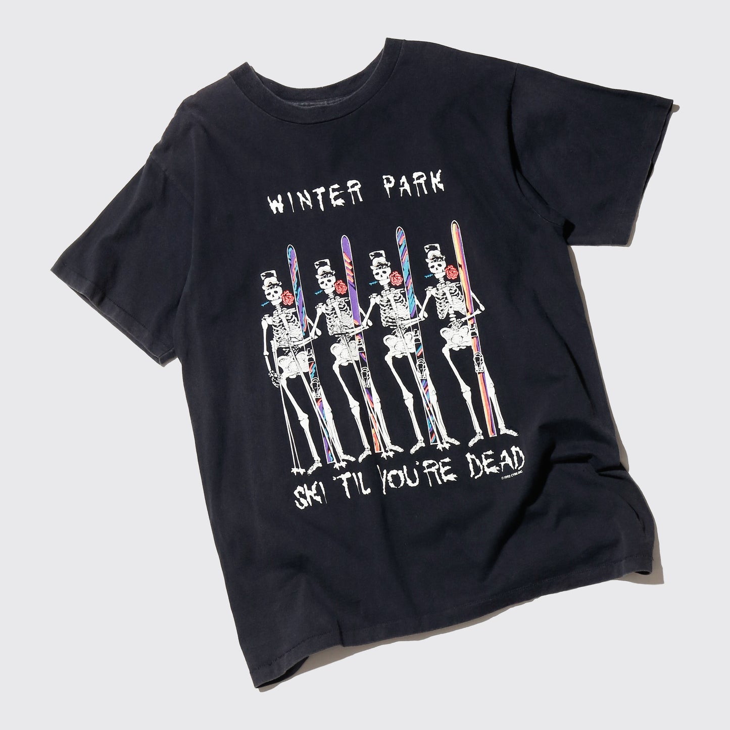 vintage 1992’s cyrk inc. “winter park” skull t-shirt