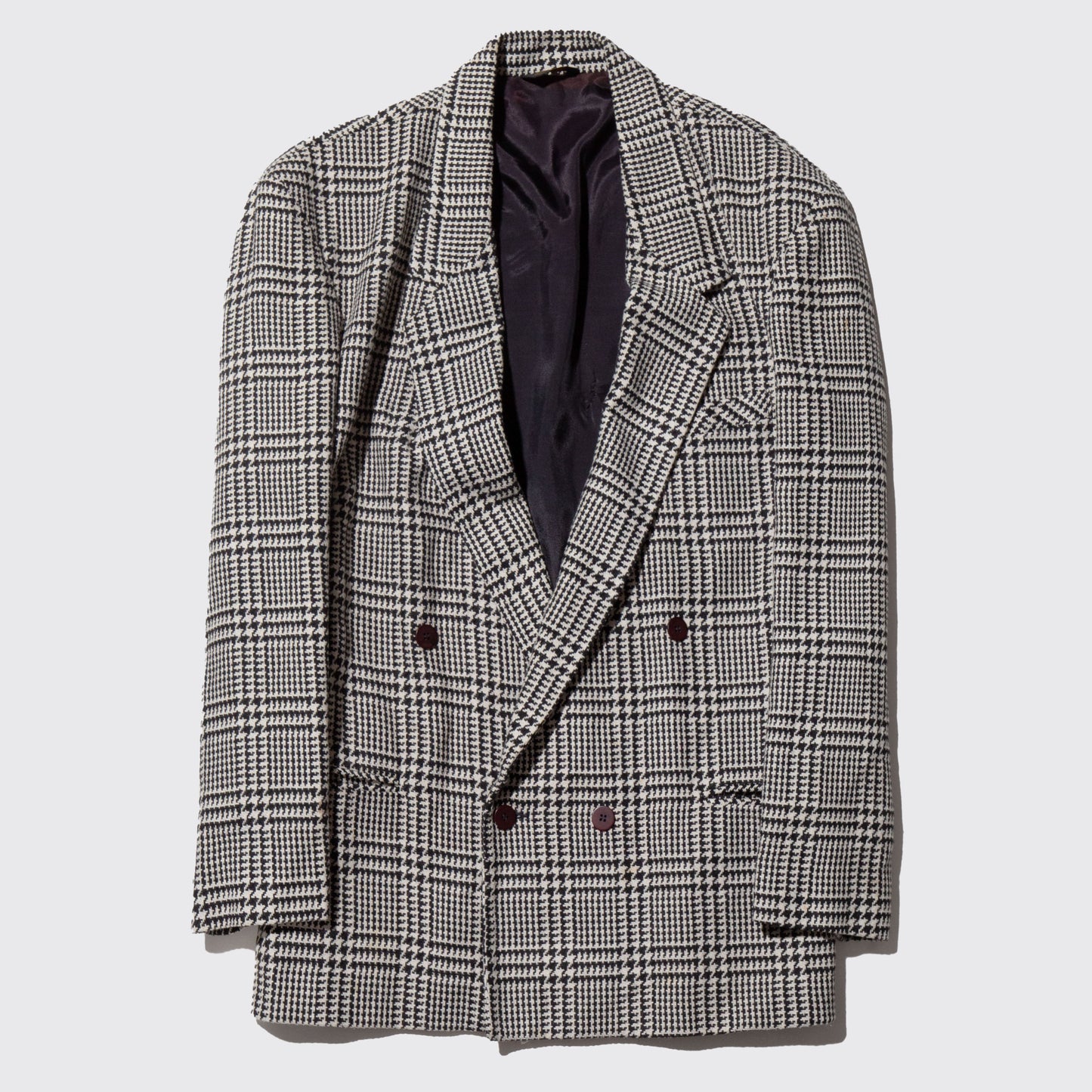 vintage dropped gorge line double breasted tailored jacket