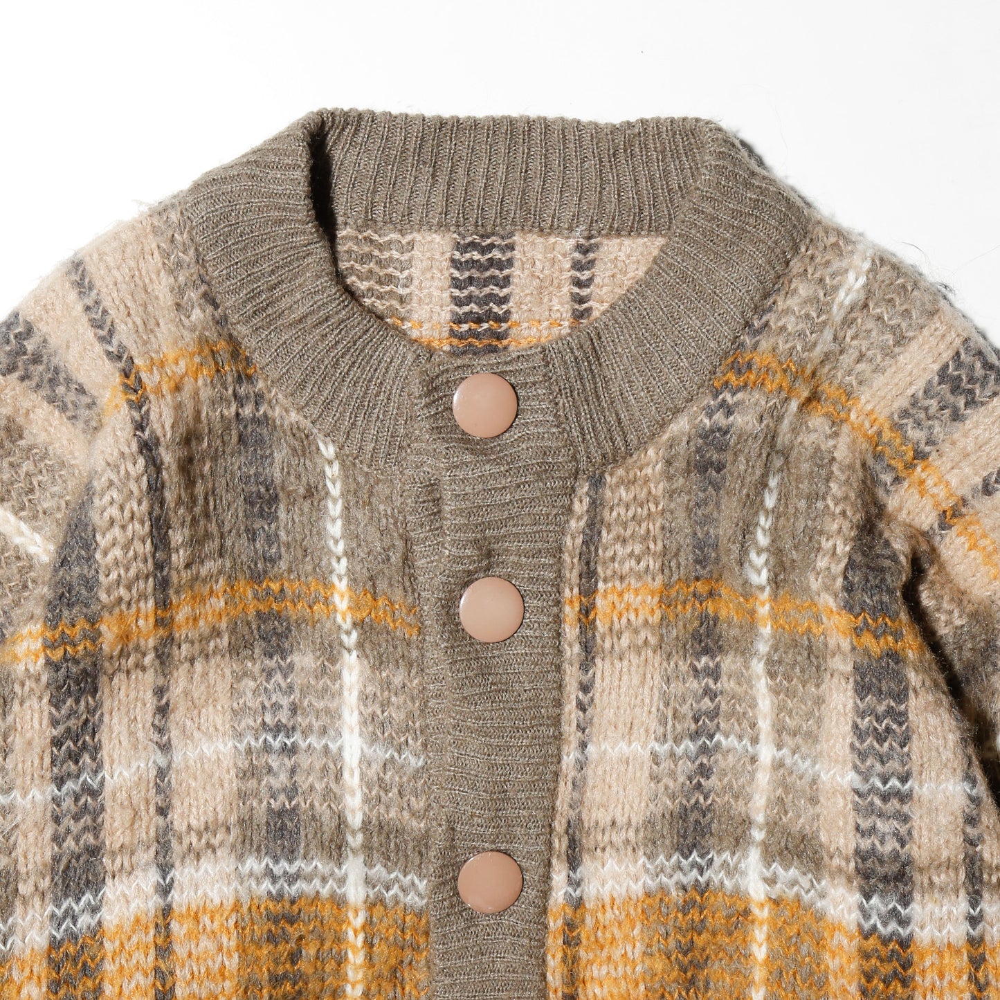 vintage check  chunky cardigan
