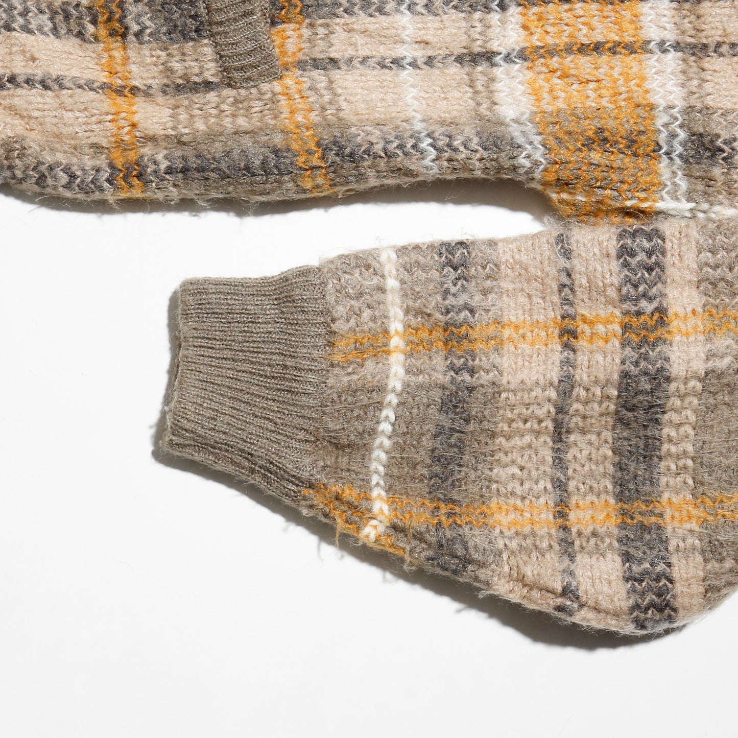 vintage check  chunky cardigan