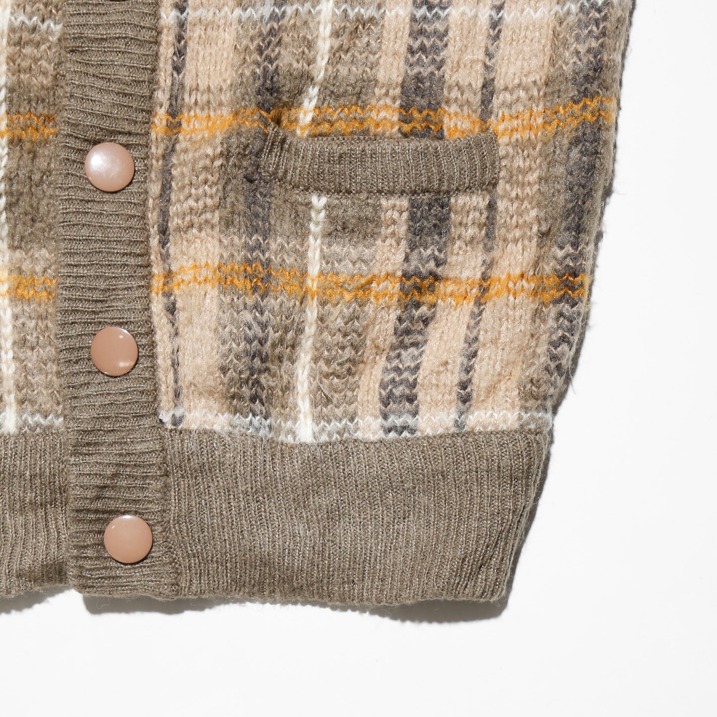 vintage check  chunky cardigan