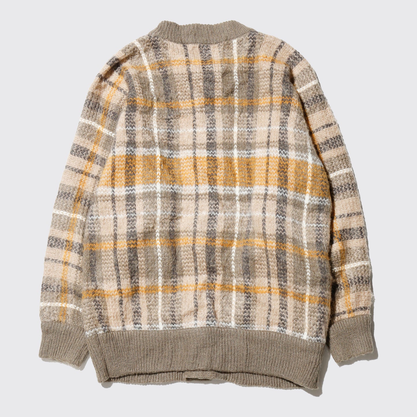 vintage check  chunky cardigan